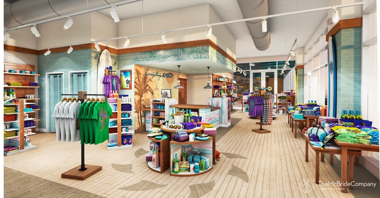 The new Margaritaville Beach Hotel will include a retail shop featuring themed merchandise.